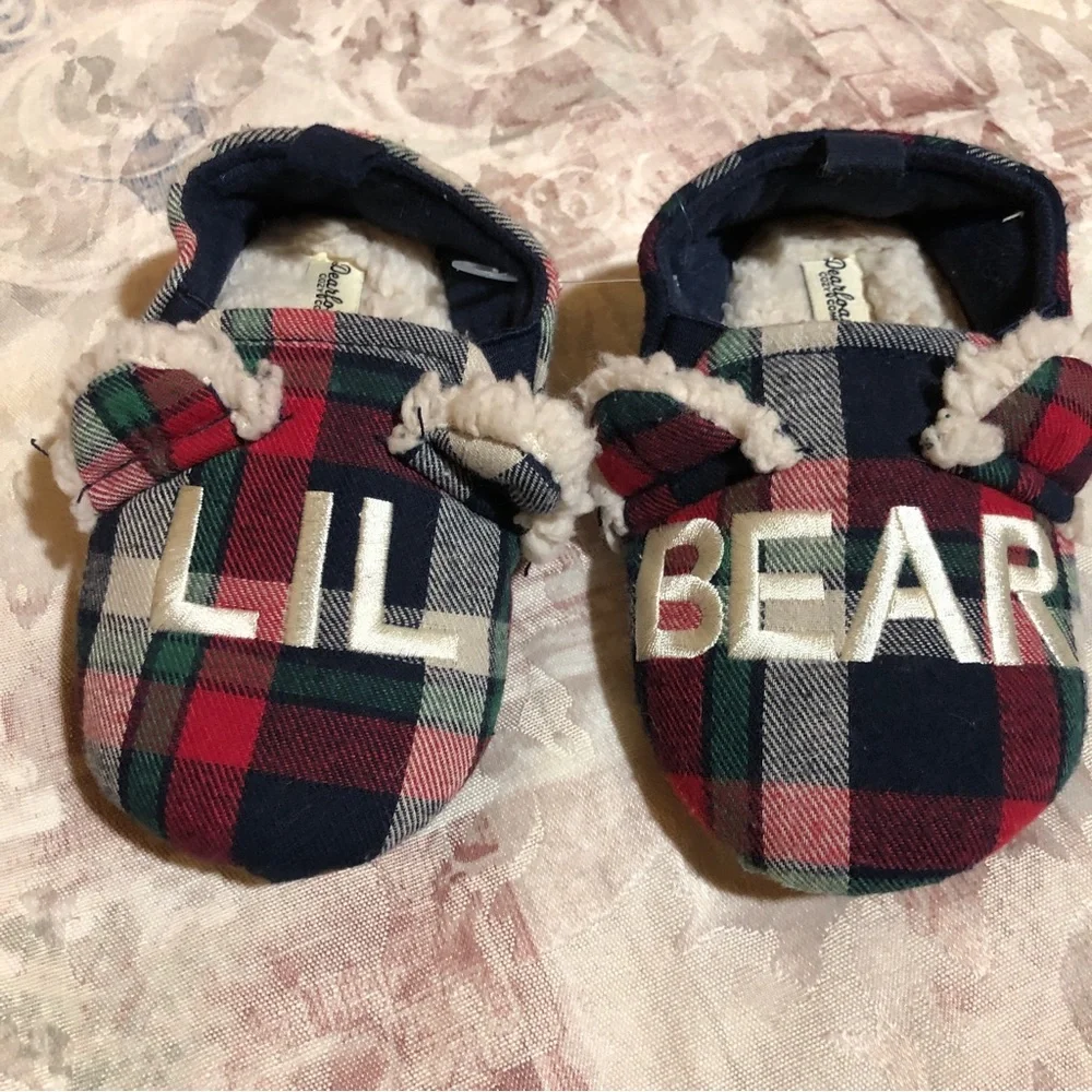 Dearfoams Lil Bear Slippers Toddlers Size 8-9
